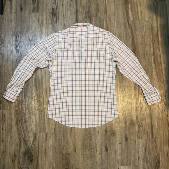 Mizzen+Main Mens Shirt Medium Gray Pink Leeward Trim Fit Check‎ Plaid Button Up - Picture 6 of 8